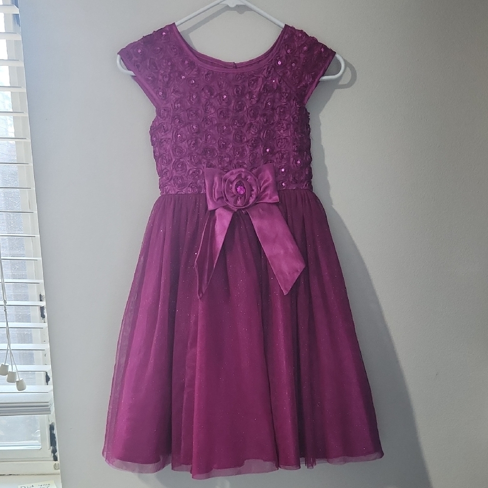 Jona Michelle Fuchsia Floral Kids Dress